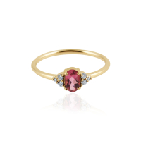 Pink Tourmaline with diamond Ring model R010734